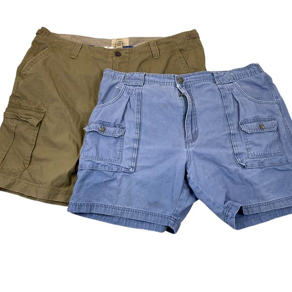 Redhead Men's Cargo Shorts Size 44 Lot of 2 Cotton Casual Camping Fishing - Picture 1 of 13